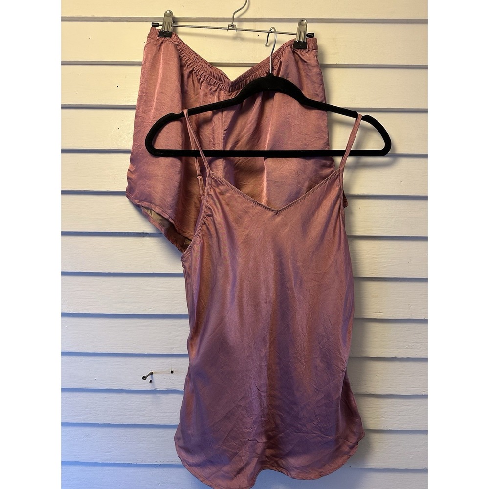 Tara Sartoria Artisan 100% Mulberry Silk Sleep Set  Shorts Cami Size S